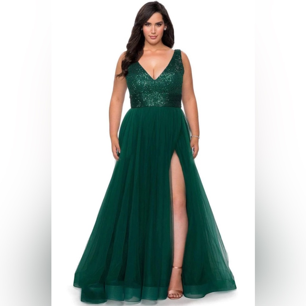 La femme emerald evening gown style 29045